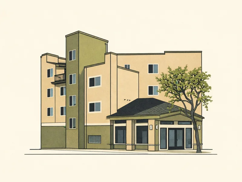 Drawing of Academy Hall. No photo available.