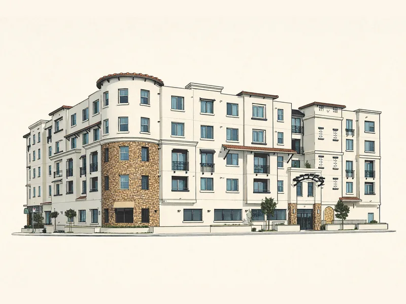 Drawing of Bell Creek Apartments. No photo available.