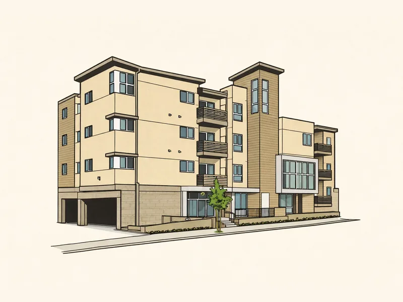 Drawing of Clinton Family Apartments. No photo available.