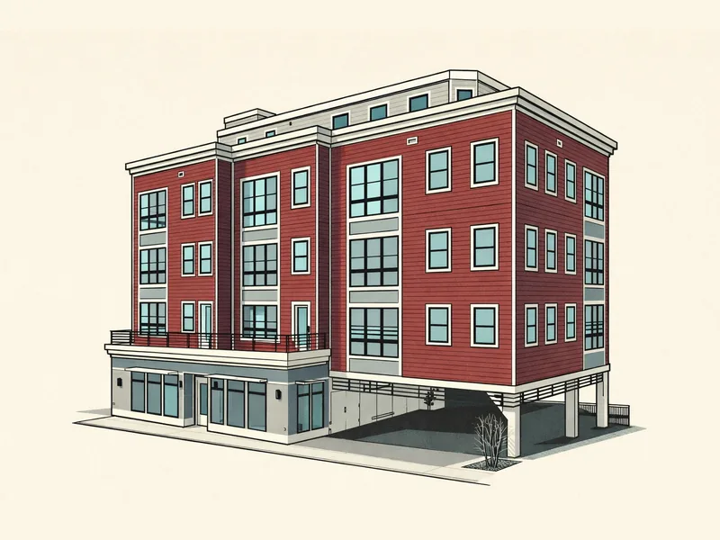 Drawing of Commonwealth Residences. No photo available.