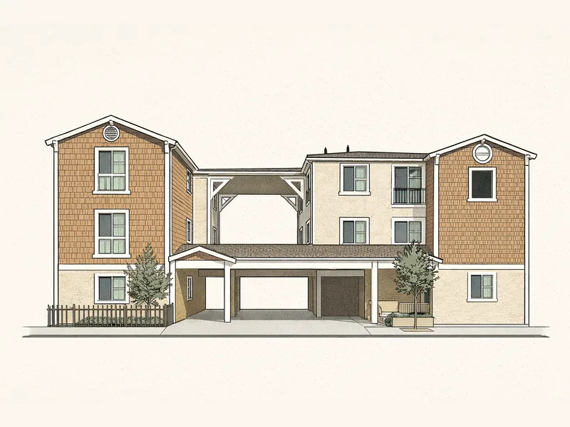 Drawing of Dudley Oaks. No photo available.