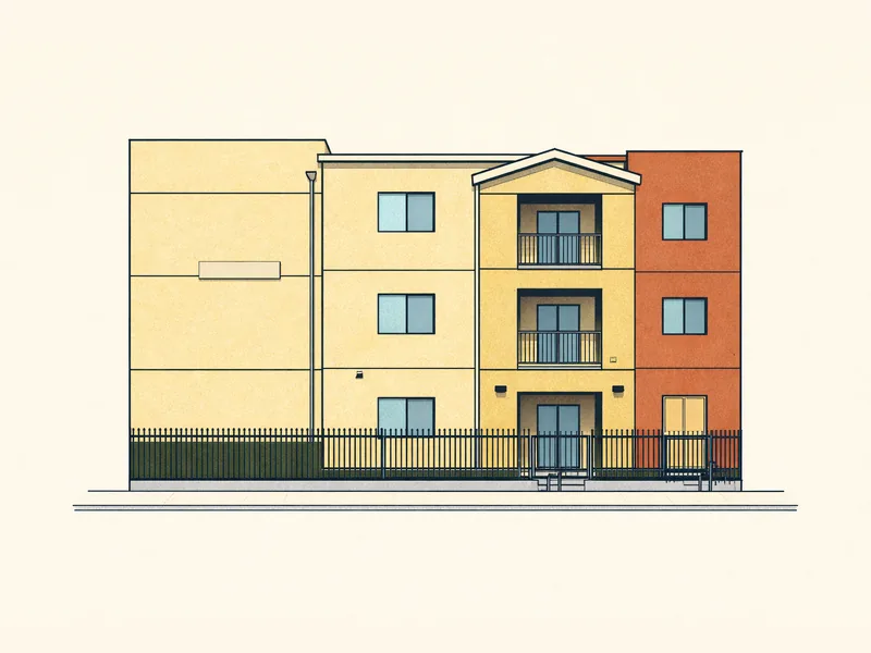Drawing of Eastside Village (Lillian Mobley). No photo available.