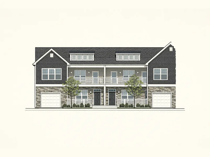 Drawing of Fairfield Townhouses. No photo available.