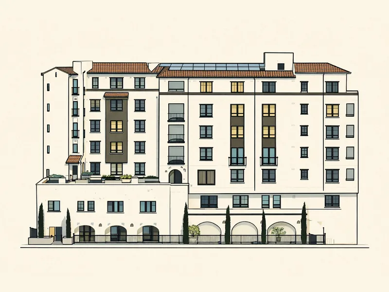 Drawing of Firmin Court. No photo available.