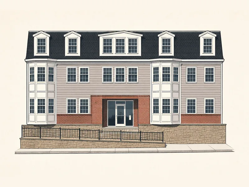 Drawing of Hampton House Residences. No photo available.