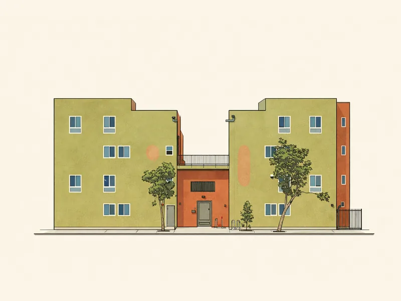 Drawing of Mirage Town Homes. No photo available.