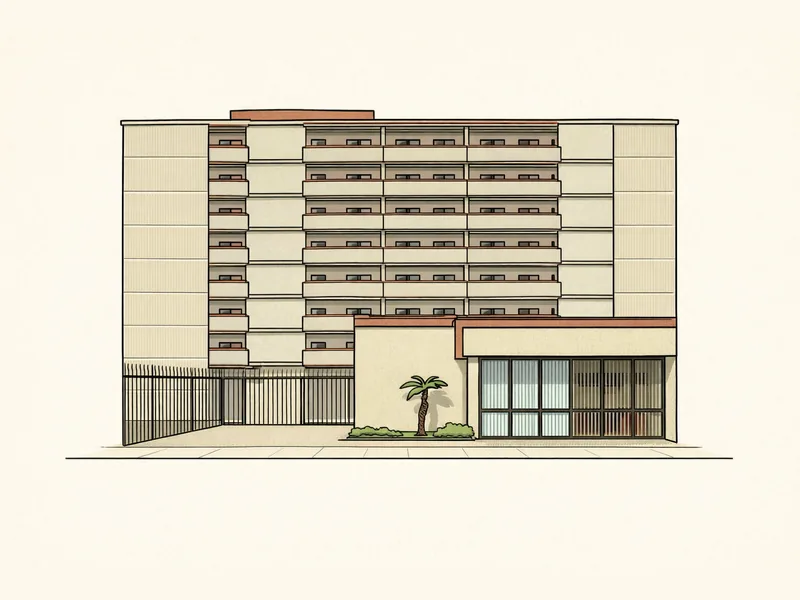 Drawing of Miramar Tower Preservation. No photo available.