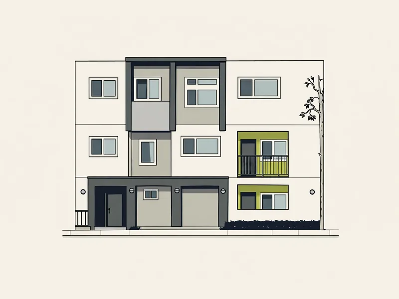 Drawing of New Park Place. No photo available.