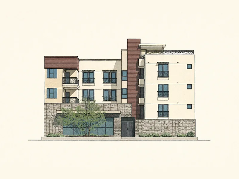 Drawing of Noho Senior Villas. No photo available.