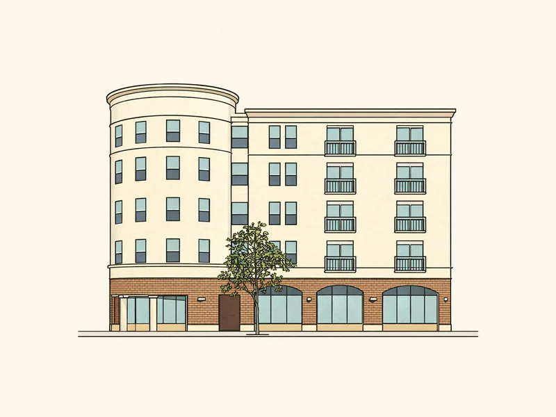 Drawing of Parkside Apartments. No photo available.