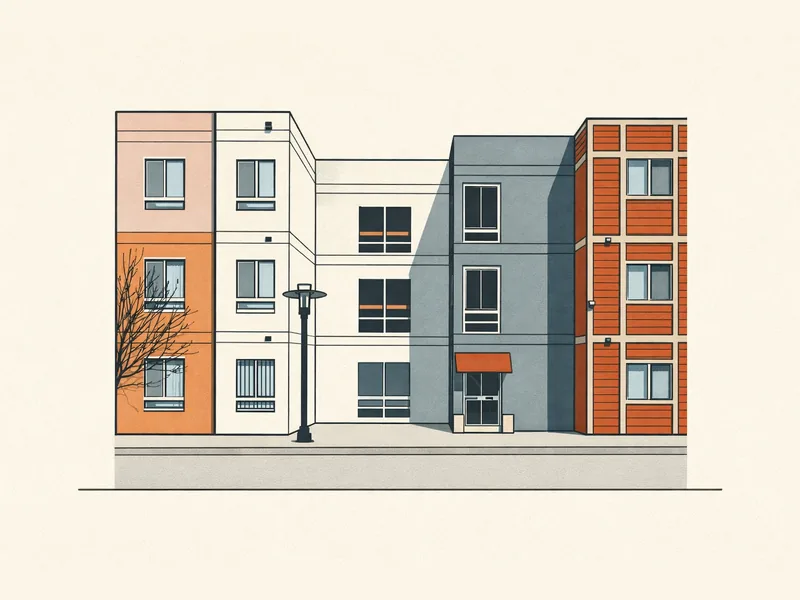 Drawing of Pico-Gramercy Family Housing. No photo available.