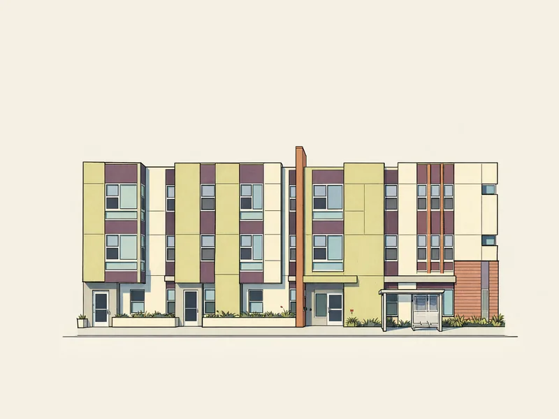 Drawing of Pico/Veteran Senior Housing Project. No photo available.