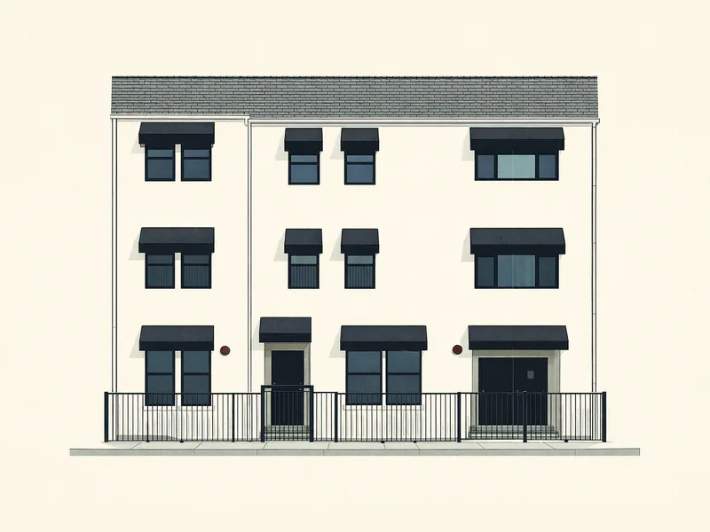 Drawing of Royals Apartments. No photo available.