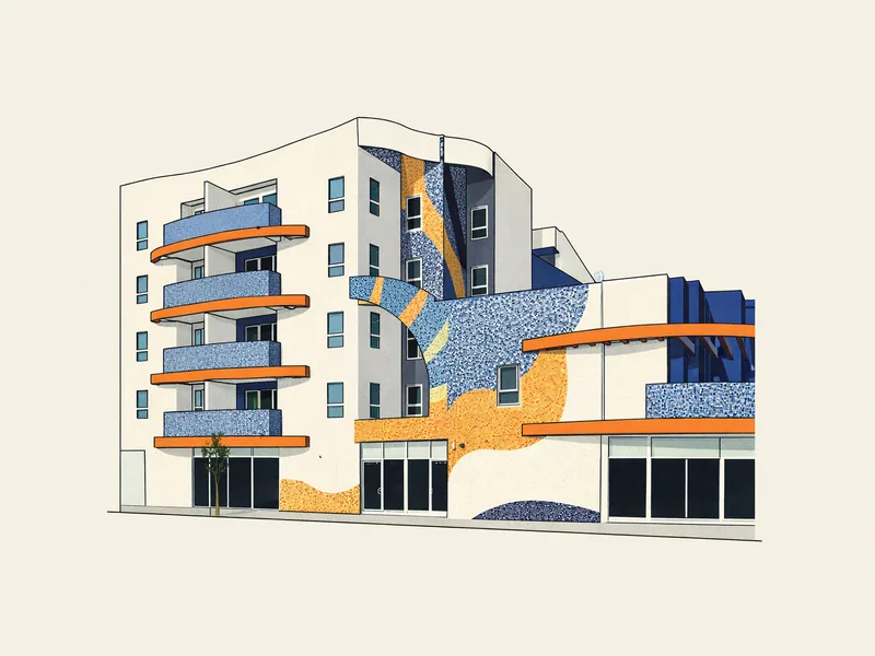Drawing of Sol Y Luna Apartments. No photo available.