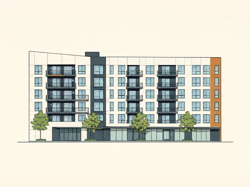 Drawing of Sona Apartments. No photo available.