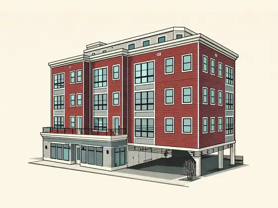 Drawing of Commonwealth Residences. No photo available.