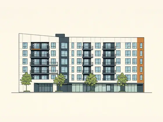 Drawing of Sona Apartments. No photo available.