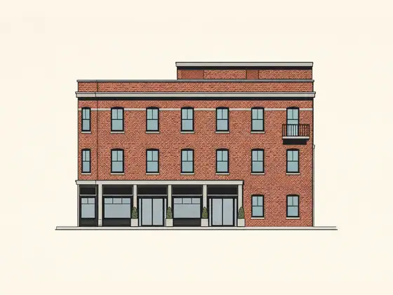 Drawing of Albion Flats. No photo available.