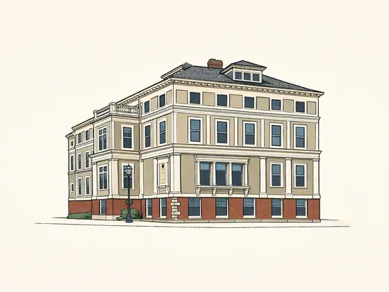 Drawing of Residence at Masonic Lodge. No photo available.
