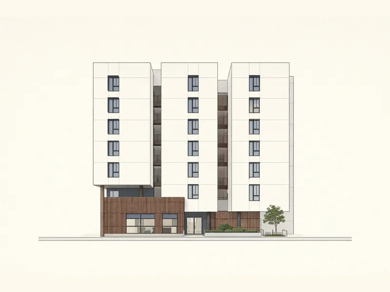 Drawing of Umeya Apartments. No photo available.
