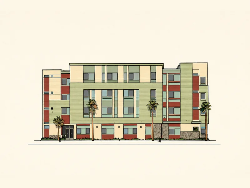 Drawing of Vineland Senior Housing. No photo available.