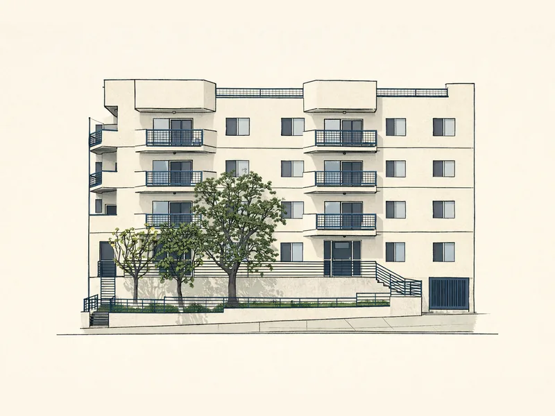 Drawing of Wadsworth Apartments. No photo available.