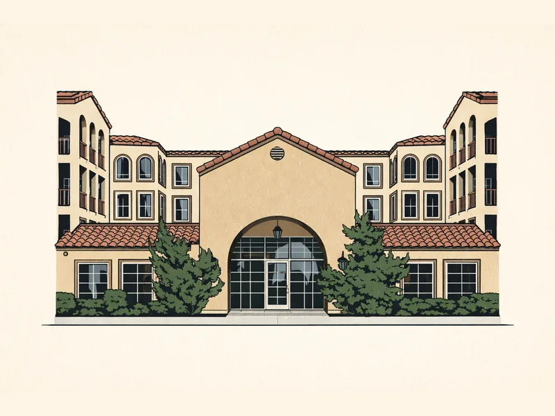 Drawing of West Angeles Villas. No photo available.
